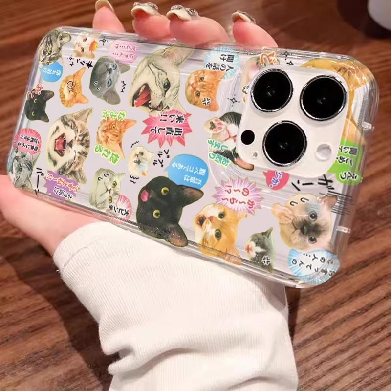 Cat Union Print Clear Phone Case for Xiaomi Redmi Note 13 12 11 Pro Plus 4G 5G 10 9 9S 8 Pro Redmi 12C 10C 9C 9A 9T Cover