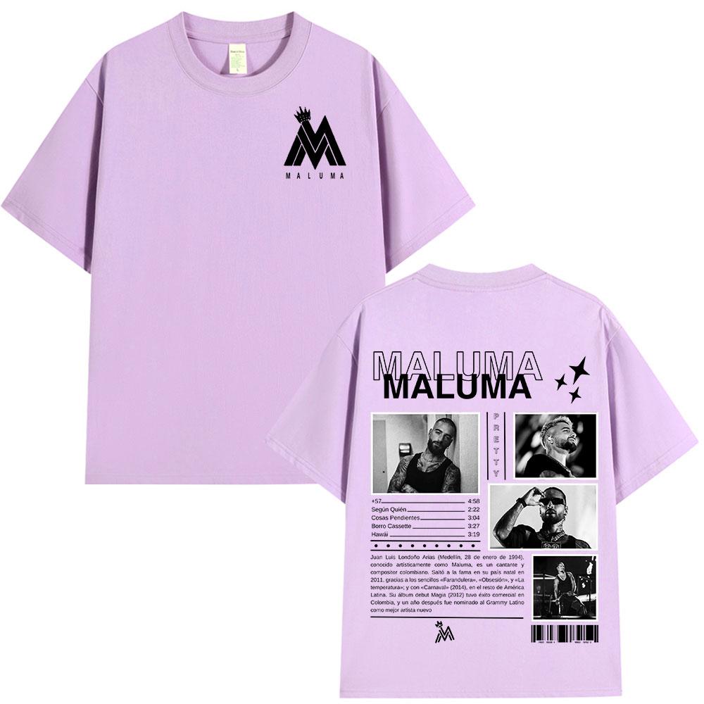 Rapper MALUMA Album Grafik T-Shirt Unisex Hip Hop Mode Retro Kurzarm T-Shirt 100% Baumwolle Oversized T-Shirt Streetwear