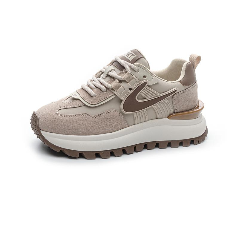 Platform-soled Forrest Gump shoes spring new round head light casual sports shoes