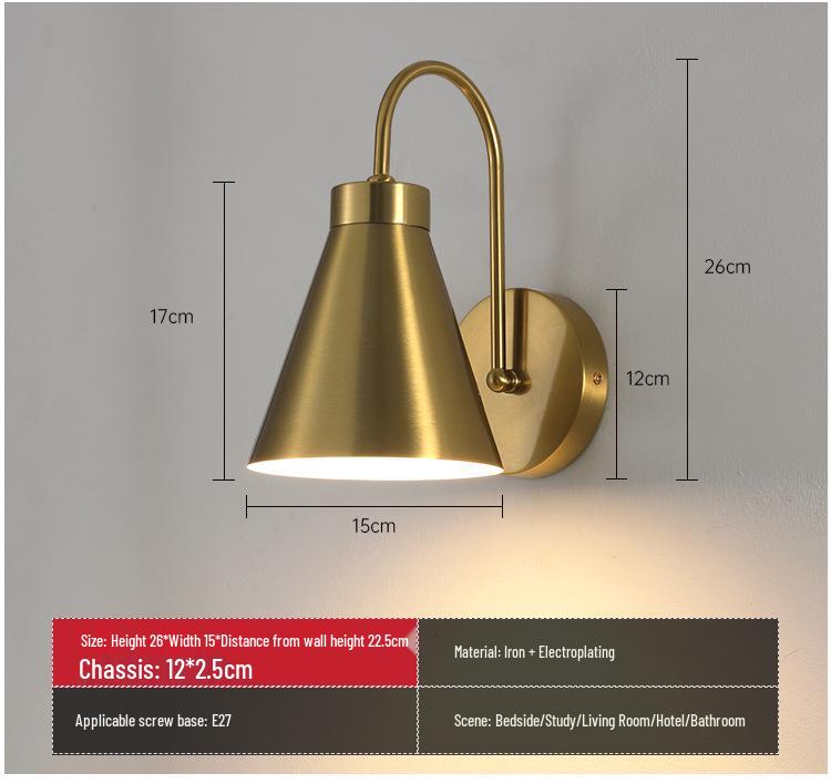 

Creative Iron Wall Lamp: Cross-Border Indoor Light for Living Room & Bedroom No Light Source