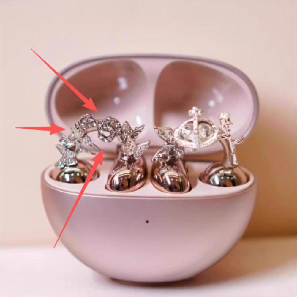 Cute Sparkling Diamond Cherry Blossom Bluetooth Earphone Case Decoration, Fashion Rhinestone Flower Earphone Accessory for Women, 1PC