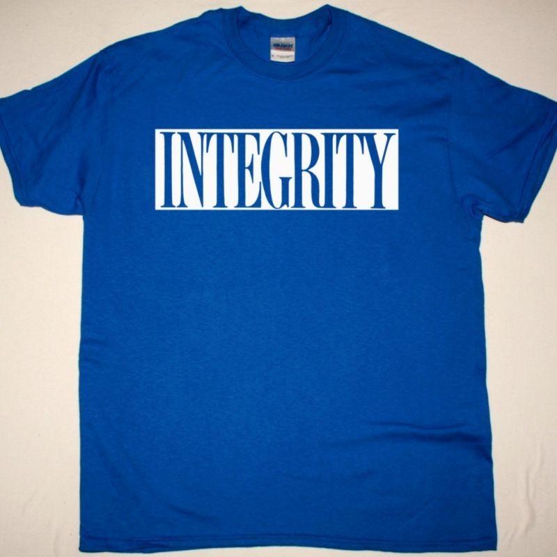 Integrity Bat Blue T-Shirt Hardcore Punk Tee XL