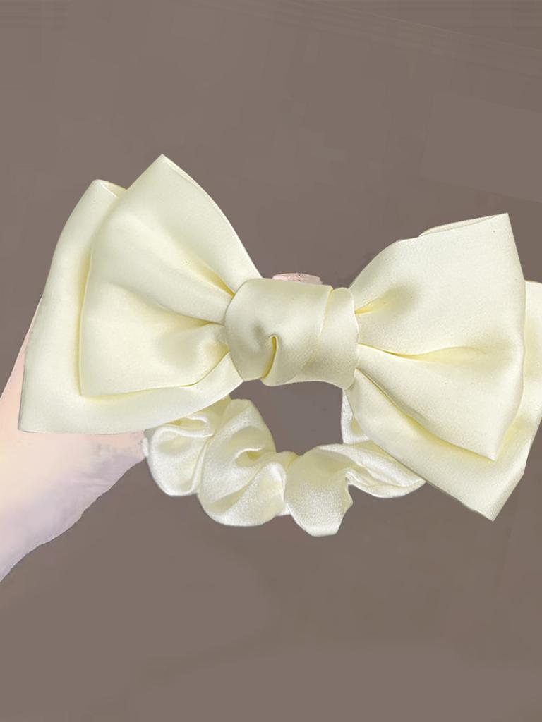 1/2pcs Solid Straight Angle Bowknot Elastic Hair Bands For Women Girls Party Hair Accessories(No Cards)