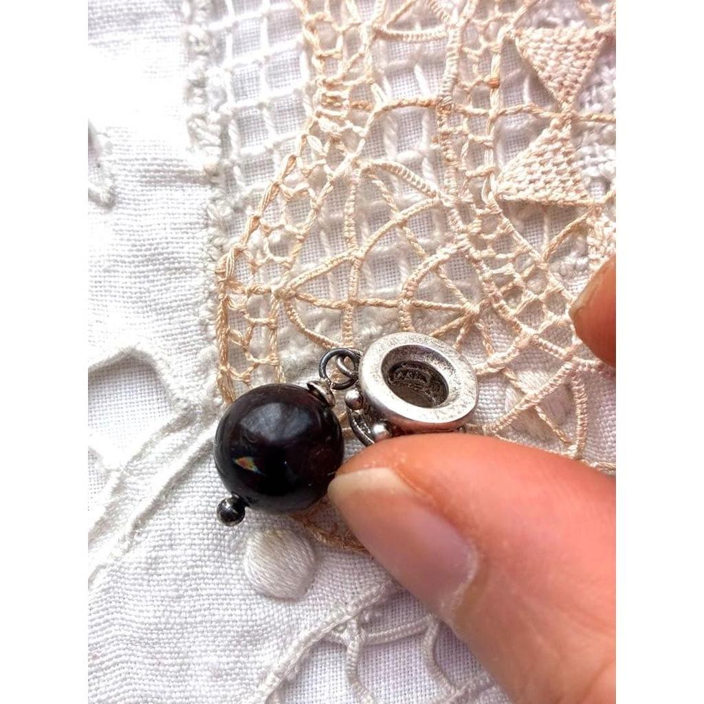 Used agete agate garnet necklace and pendant top silver 925