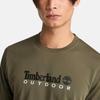 Timberland Logo Print Crew Neck Short Sleeve T-Shirt Men Tops Khaki TB0A41Z5A581