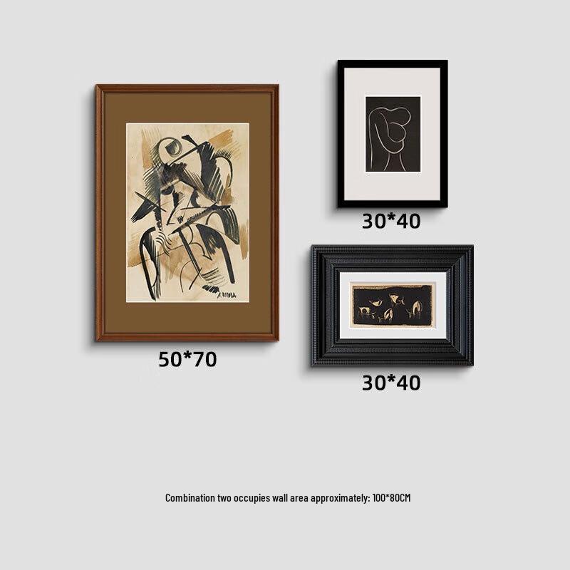 French Retro Art Living Room Wall Decor Set