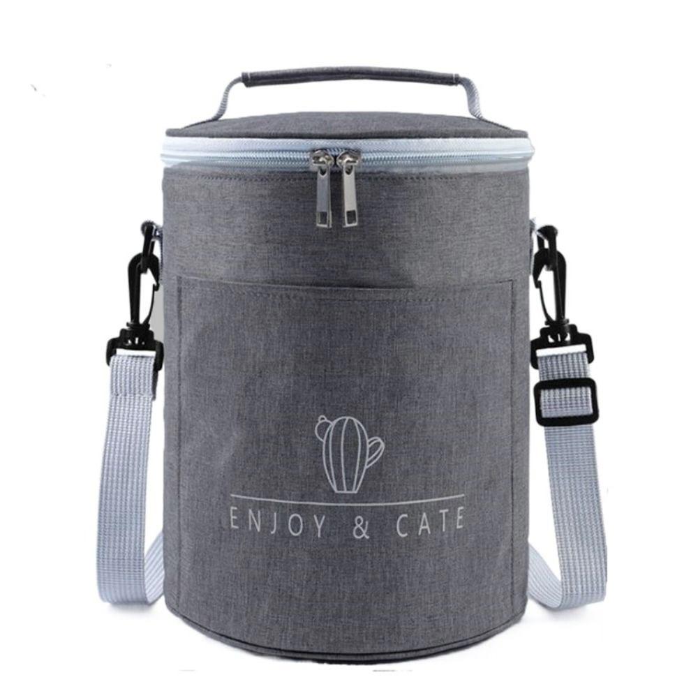 Aluminum Foil Round Lunch Bag Large Capacity Thermal Bag  with Rice At Work