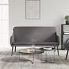 Grey Bench 110 x 76 x 80 cm Faux Leather