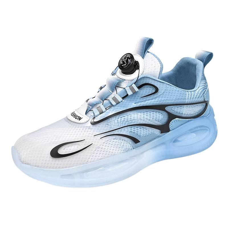 Men's Shoes Summer Rotating Button Mesh White Casual Sports Shoes Men's Breathable New Gas