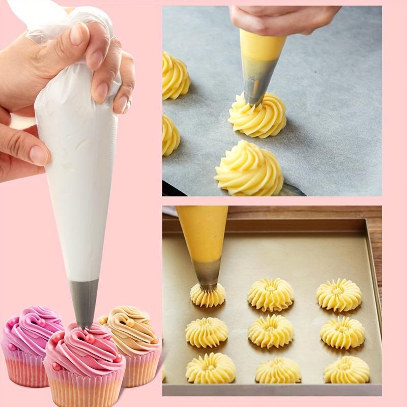 100pcs Thick Disposable Piping Bags, Durable & Reusable – Essential Cake and Dessert Decorating Tools for Home Bakers