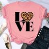Vintage Leopard Love Forever Women T Shirt Fashion Casual Short Sleeve Hip Hop Cool Clothes Breathable Crewneck Tshirt FeUnisex