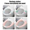 2Pc/Set Universal Toilet Seat Cover Soft Wc Paste Toilet Sticky Seat Pad Washable Bathroom Seat Lid Cover Pad Cushion