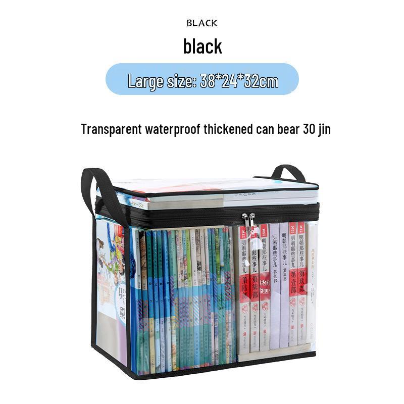 Transparent Large-Capacity Book Storage Bag for Students and Classrooms