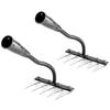 5/6Teeth Removable Carbon Steel Garden Hand Rake Farm Tool Weeding Agricultural Nail Harrow Metal Harrow Garden Weeding Tool