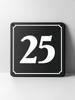 Metal House Number Sign, Black White Contrast, Outdoor Wall Decor for Home Street