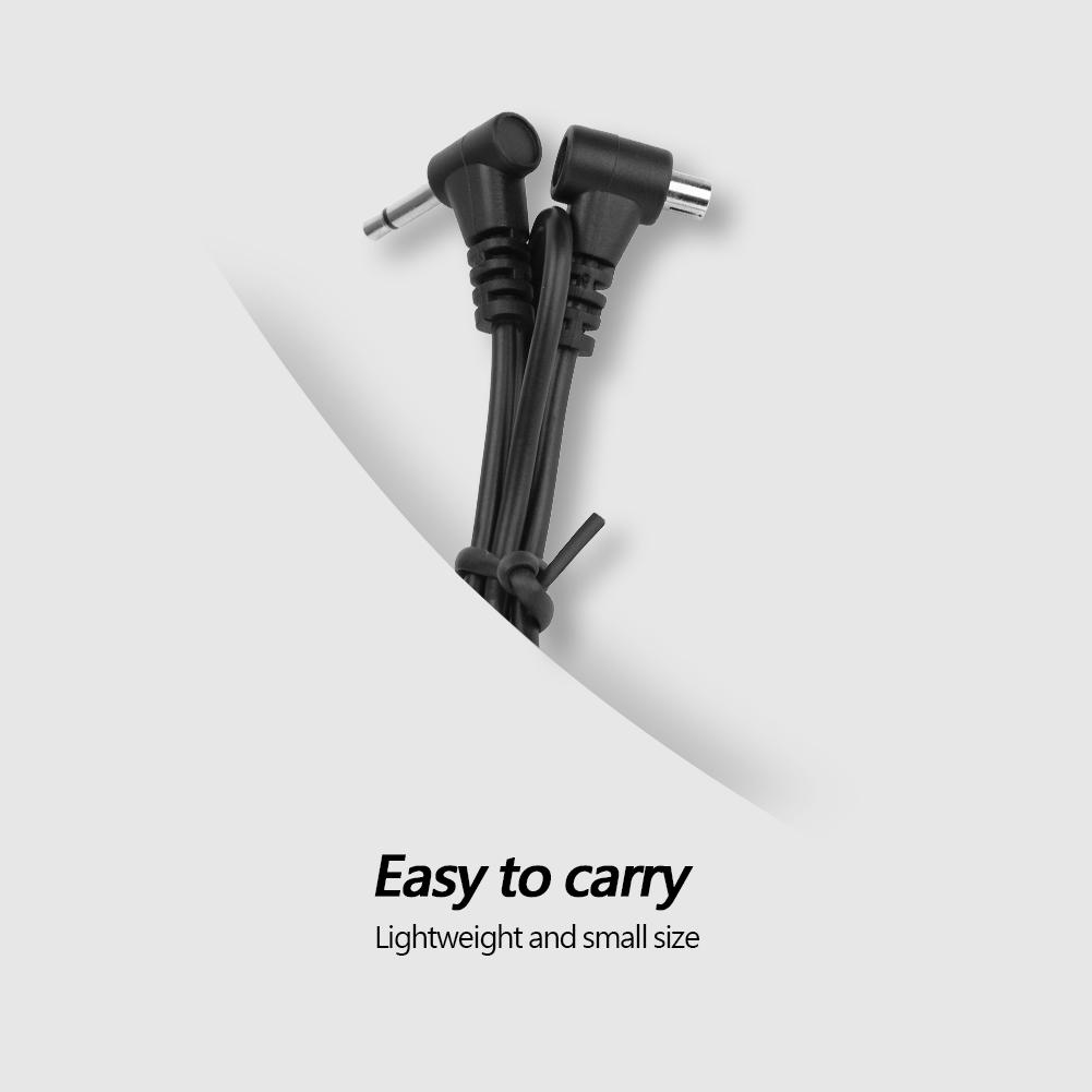 12 Inch 30CM Lightweight Flash PC Sync Cord 2.5mm Plug to Male PC Sync Cable