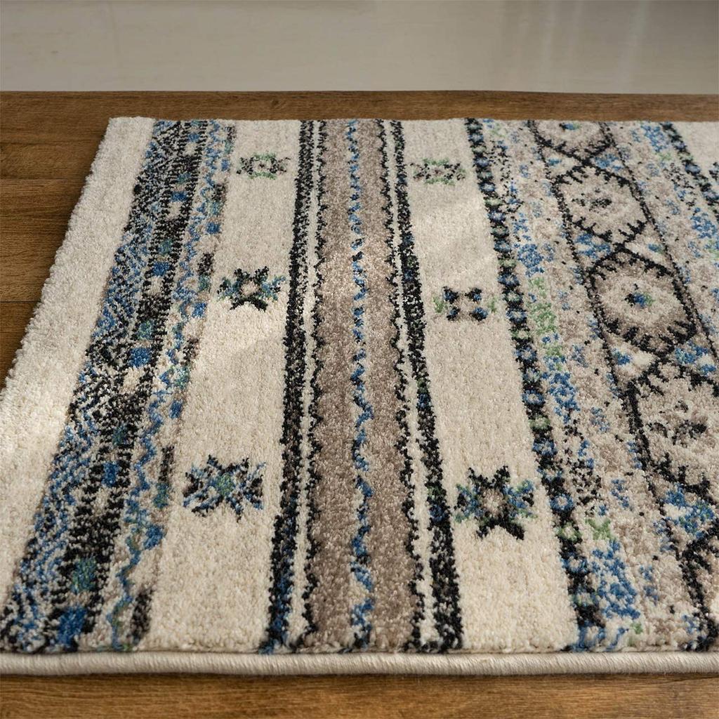 sayang sayan Kilim Pattern Geometric Doormat Indoor Preli 67x120 Gray Wilton Weave