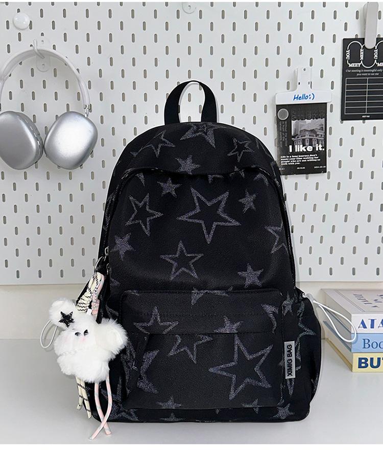 Schoolbag New Star Backpack Teen Junior High School High School Student Lightweight Student School Bag Korean High Value Travel Backpack