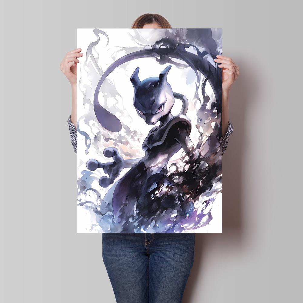 Hot Selling Anime Pokemon Lucario High Quality Retro Canvas Poster HD Printing Home Living Room Decor Holiday Gift Classic