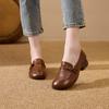 Leather Soft-soled Mother Shoes Spring and Autumn New Women's Shoes Middle-aged and Elderly Single Shoes Middle Heel Comfortable Versatile 