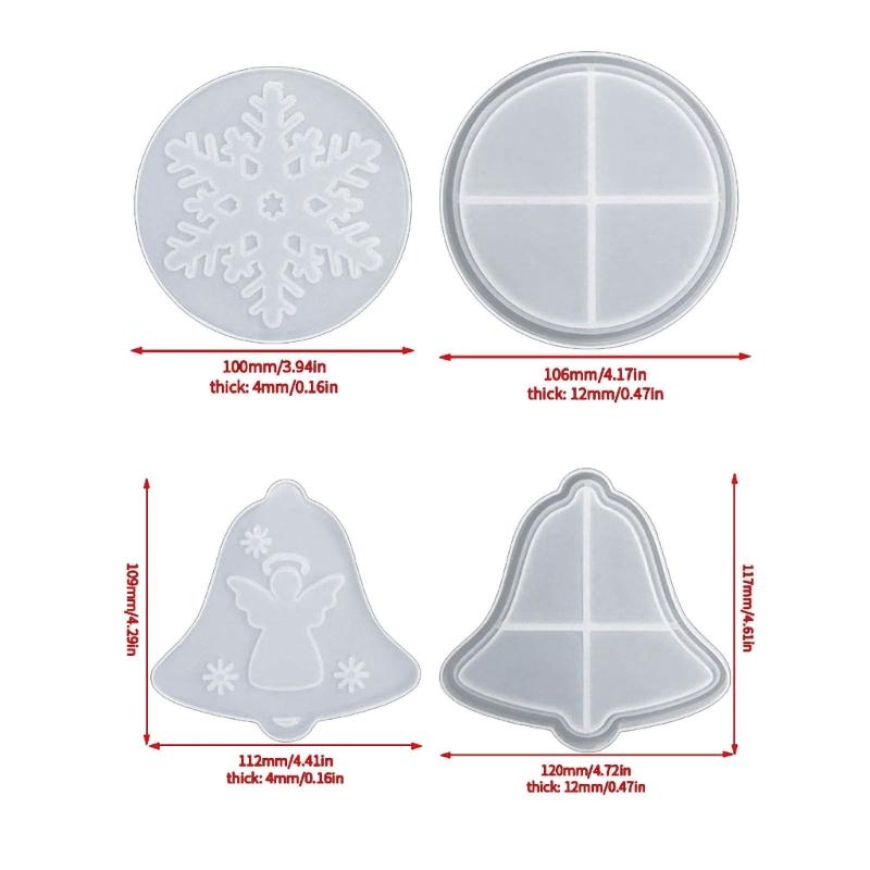 Silicone Halloween Skull Coaster Resin Casting Mold Quicksand Christmas Tree Snowflake Cup Mat Mold Home Decor Art Craft