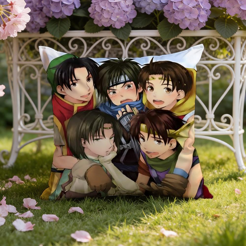 Anime G-Genso S-Suikoden Cushion Cover Home & Car Dual-Scene Pillow Cover: Reversible for Premium Comfort