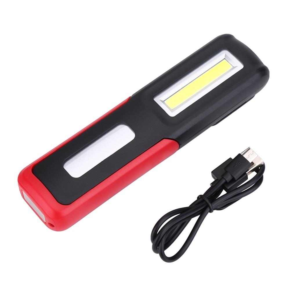 Two Lighting Modes COB Working Lamp Rechargeable Magnet Hook Portable Work Light Waterproof Magnetic Flashlight