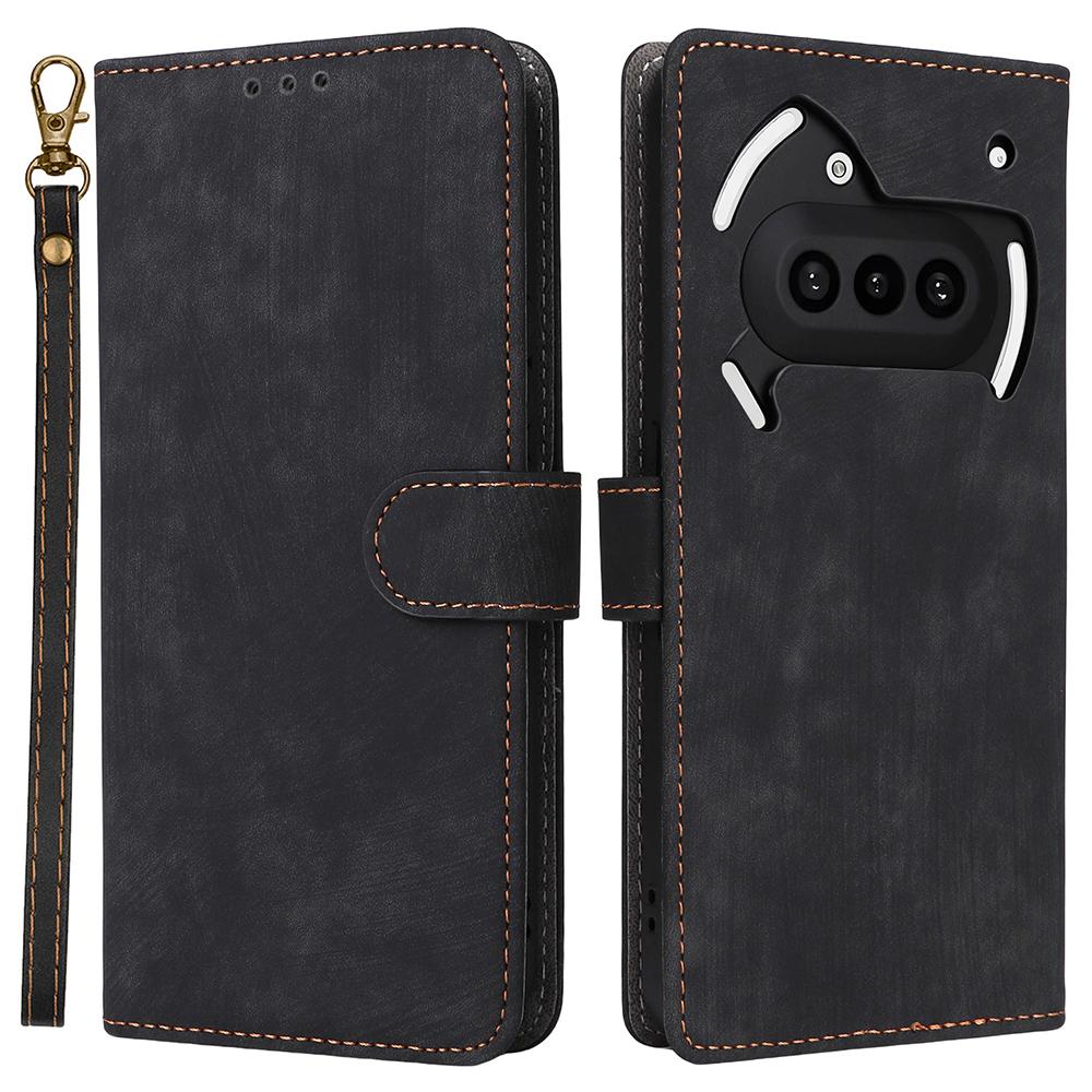 

For Nothing Phone (3a) Case Wallet RFID Blocking PU Leather Cover Viewing Stand Black