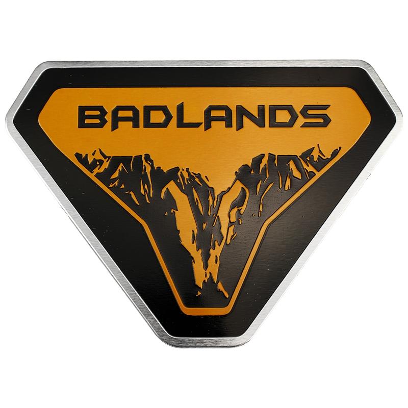New 3D Aluminum Creative Badlands Sasquatch Fender Vent stickers Forest Mountain Emblem Graphics for Bronco Sport A#