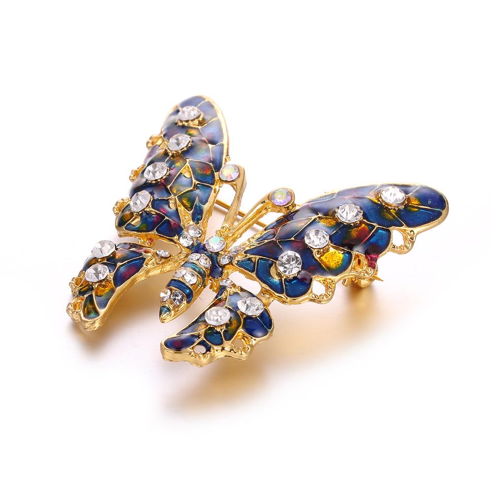New Versatile Rhinestone Enamel Butterfly Brooch