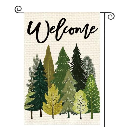 Hello Spring Floral Garden Flag 12x18 Inch Double Sided Colorful Flowers