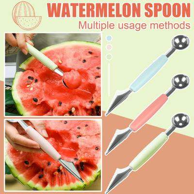 Haushalts-Obstlöffel, kreativer Wassermelonenlöffel, Obst-Grabball, Wassermelonenschneider, Melonenschneider, Obstschneider für Cantaloupe, Papaya, Drachenfrucht
