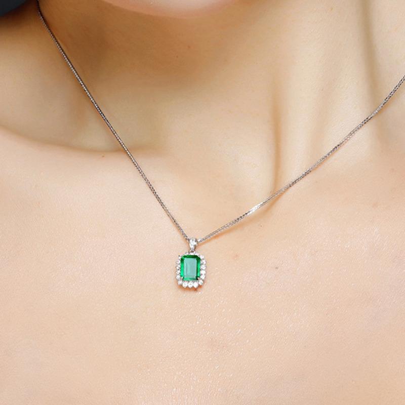 BELLA BOX New Product Temperament Luxury Rectangular Women's Fashion Necklace Clavicle Necklace Charm Party