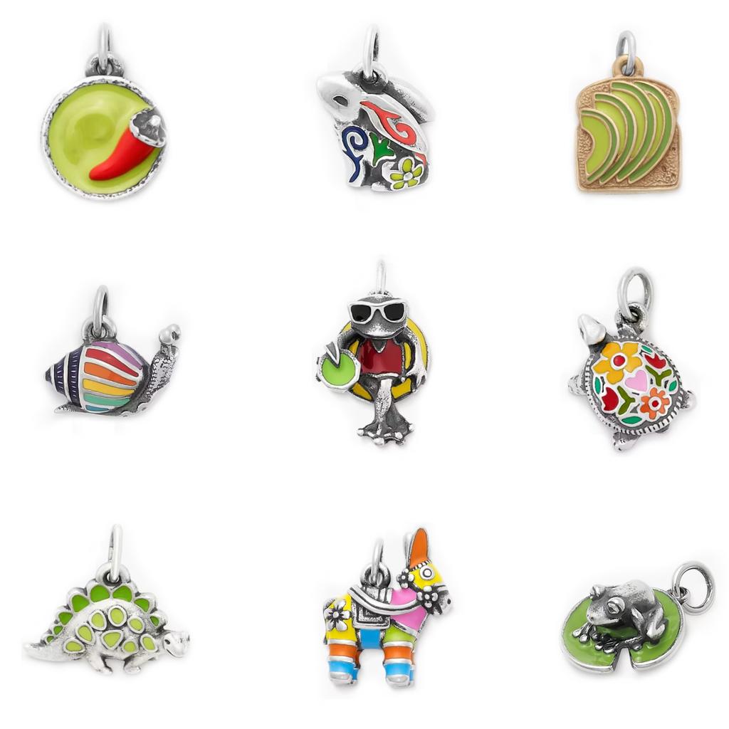 925 Sterling Silver Love Potion Art Glass DIY Charm for Necklace Bracelet Earrings Jewelry Accessories Making Custom