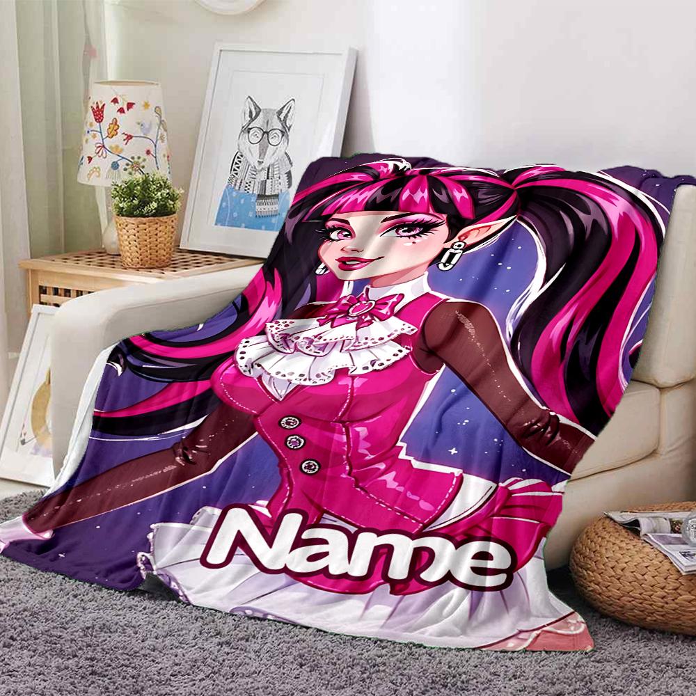 Custom Name Bold Beautiful Character Design Party Blanket For Couch Bed Plush Cozy Fuzzy Blanket Super Soft Warm Blankets For Fall And Winter 091636