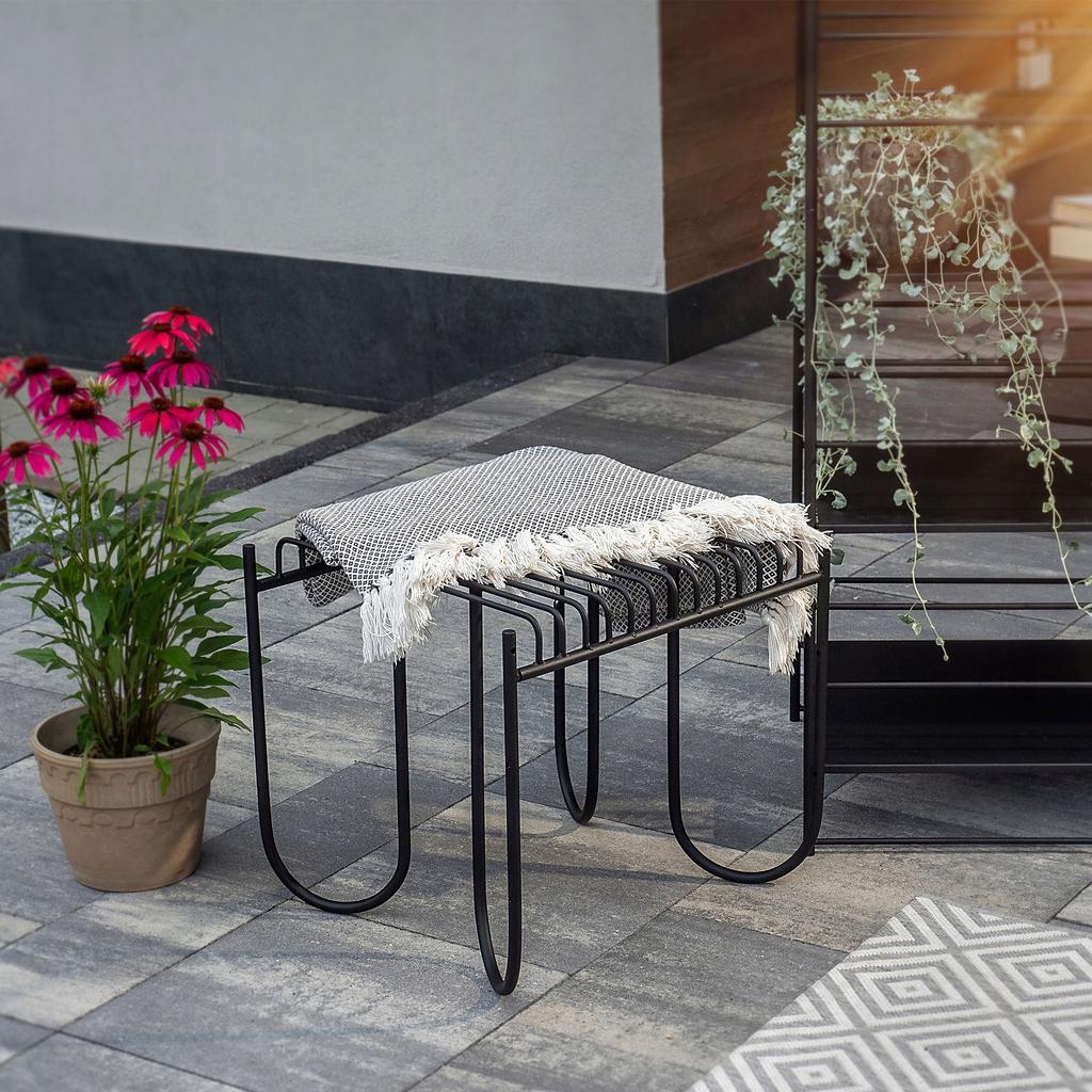 KADAX Gartenbank Parkbank Metall 50cm