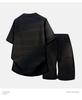 Trendy Men's Summer Jacquard Short Sleeve Round Neck T-shirt Set