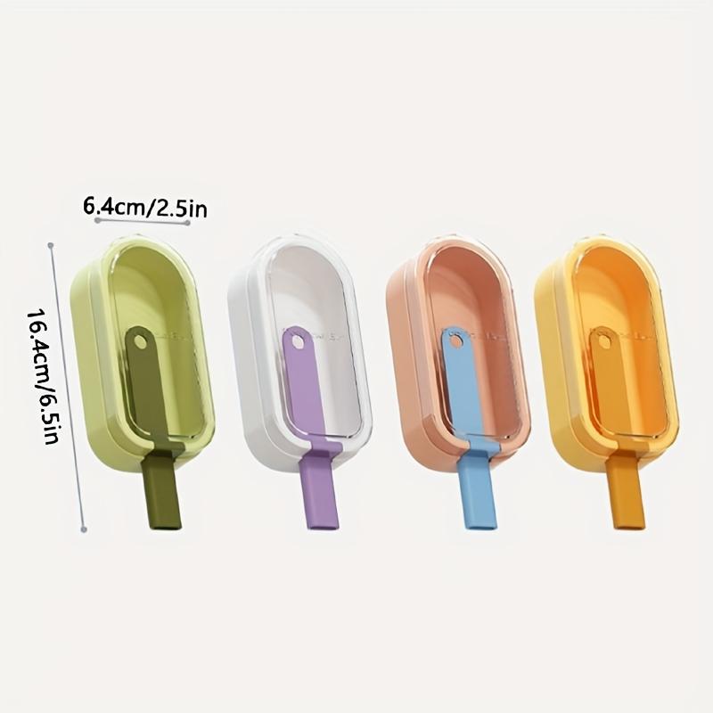 4pcs Silicone Popsicle Molds, Homemade Popsicle Mold Set, BPA Free Ice Cream Maker, 4pcs Reusable