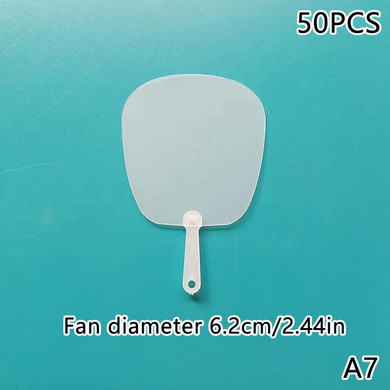 50 buc. 5 cm drăguț mini ventilator transparent necompletat pentru copii, ventilator de artă pentru copii, nuntă, pentru petrecerea de ziua de naștere, favoruri pentru prietena iubit, idei de cadou