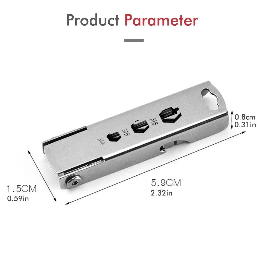 Portable Mini Stainless Steel Screwdriver Wrench Bottle Opener Combination Tool Set Outdoor Emergency EDC Repair Multitool