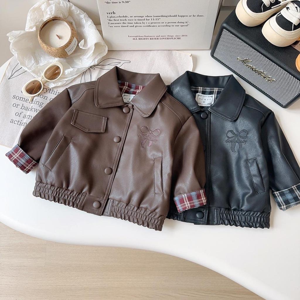 Korean-Style Girls' Leather Jacket - Spring/Autumn Fashionable Casual Coat BQB015