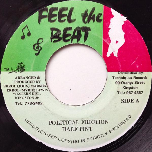 

7inch Record HALF PINT Political Friction NONE Feel The Beat Japan Reggae Ska Dub Used