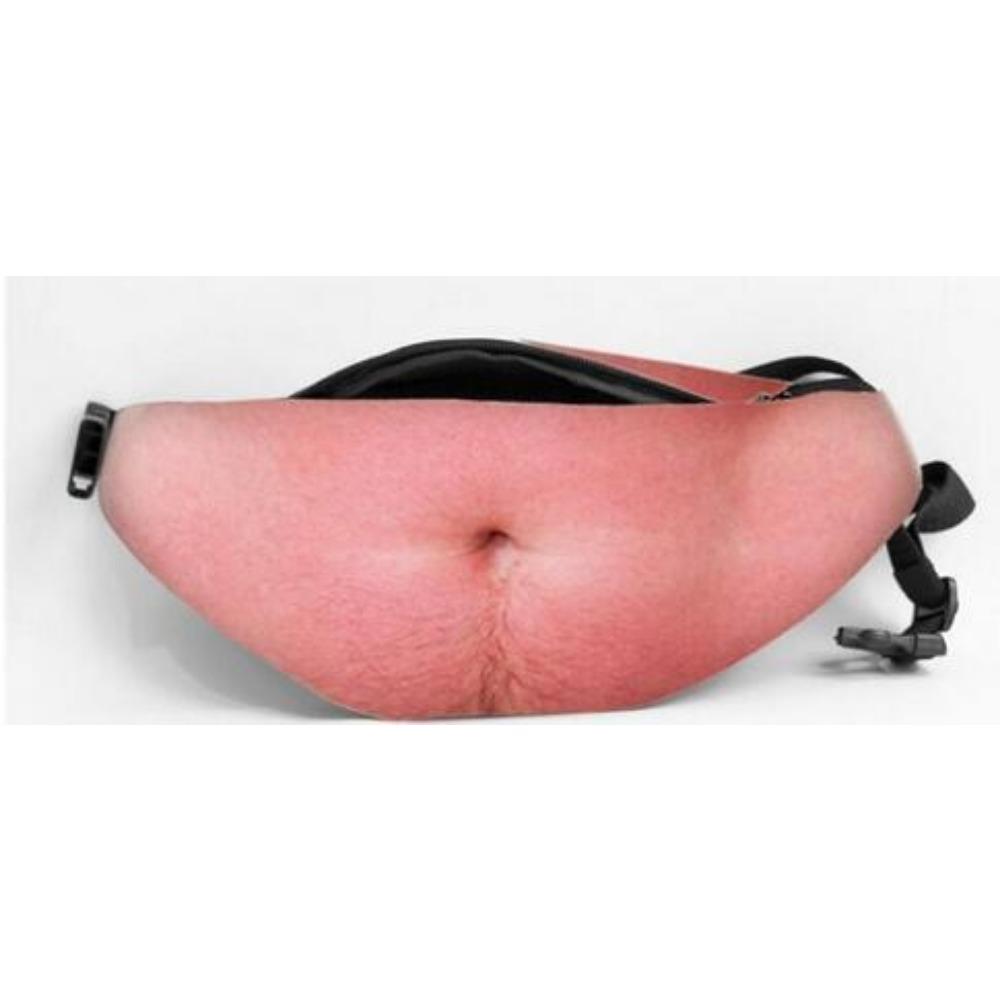 Creative and Weird Fat Belly Fanny Pack Anti-harassment Beer Belly Fanny Pack Pu Belly Leather Fanny Pack
