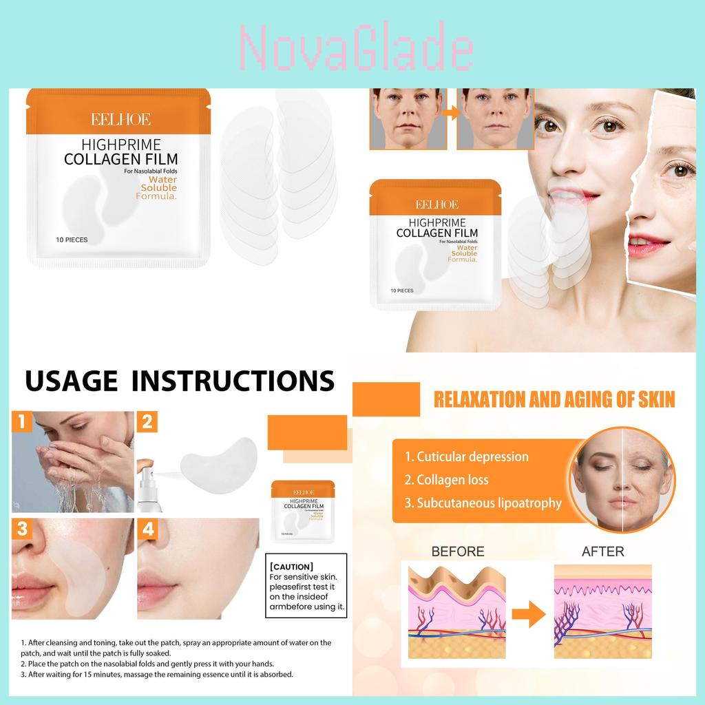 Eelhoe Collagen Water Soluble Wrinkle Patches For Deep Hydration And Skin Tightening