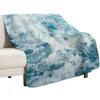 Sea Waves In the Ocean Throw Blanket Soft Breathable Blanket for Night Sleeping