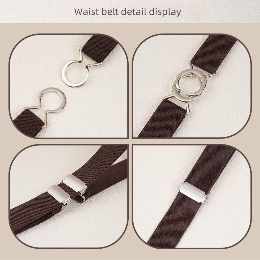 2.5cm Width Waist Belt Adjustable Stretch Belt Casual Invisible Belt  for Jeans Pants