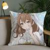 Anime Cute Alya RRoshidere Pillow Case Square DoubleSided Printing Sofa Cushion Cover Pillowcase Bedroom Bedside