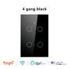 EU/US Smart Switch Alexa RF433 No Neutral Tuya Control Works With Google 1/2/3 Gang Smart Life Home Light WiFi Touch Switches
