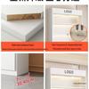 Solid Wood Glass Display Cabinet with Multi-Layer Shelves for Cosmetics and Books