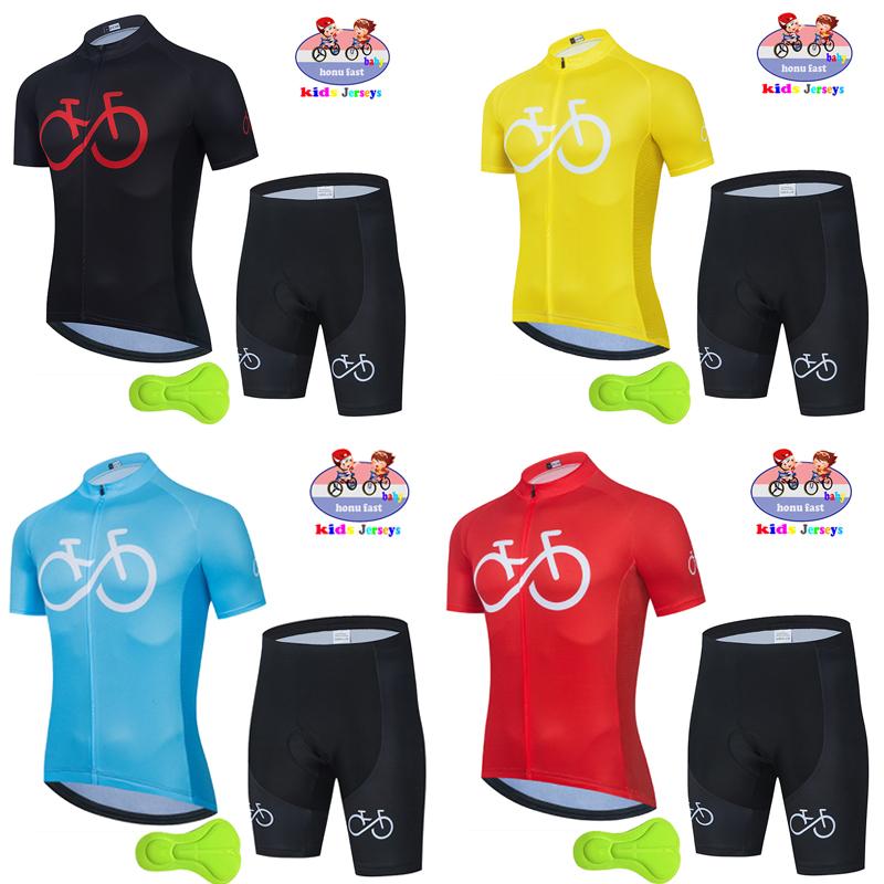 Childrens Cycling Clothes Summer Kids Shorts Jersey Biking Suit Child Clothes MTB Children's Cycling Wear Equipment